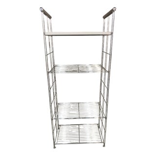 Vintage Chrome Modular Wall-Mounted Desk Unit, 1970s For Sale