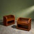 Wood Cognac LeatherHeight 52 cm / 20.5 in Width 64,5 cm / 25.4 in Depth 36 cm / 14.17 in This pair of nightstands was...