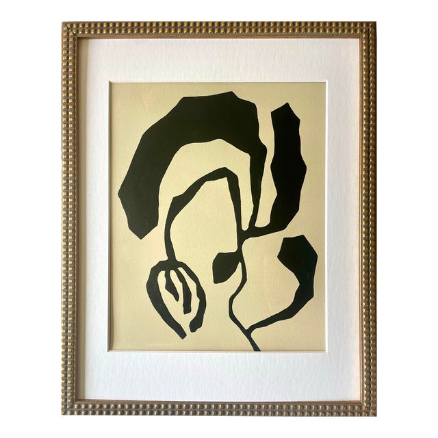 2026 "L'Aiuola Bruciata Series No. 3" Abstract Botanical Painting on Paper by Artist r.k. Red For Sale