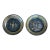 Pair of Papier Mache Chinoiserie Wine Coasters For Sale