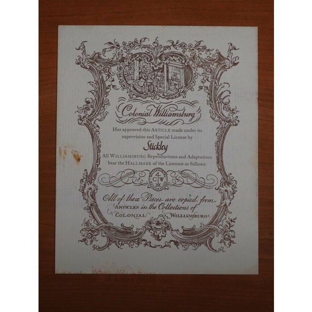 Stickley Colonial Williamsburg Mahogany Bookcase W. Wood Shelves For Sale - Image 17 of 18