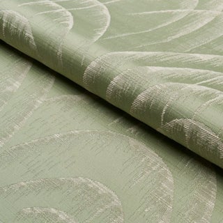 Schumacher Voussoir Moderne Fabric In Celedon For Sale