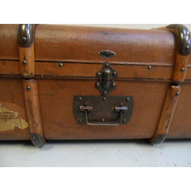 Vintage Wooden Suitcase, 1950s For Sale - Image 9 of 13