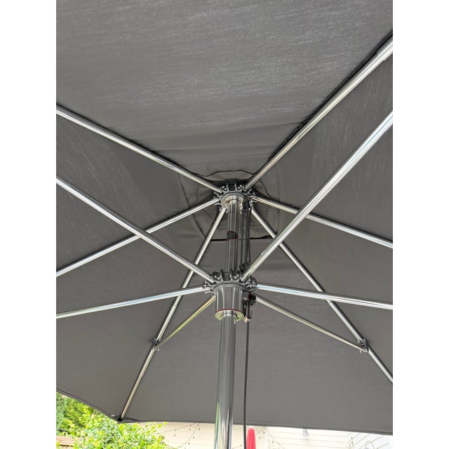 2010s Tuuci Ocean Master 6' X 9' Rectangular Market Umbrella With Wheeled Base - Restoration Hardware For Sale - Image 5 of 16