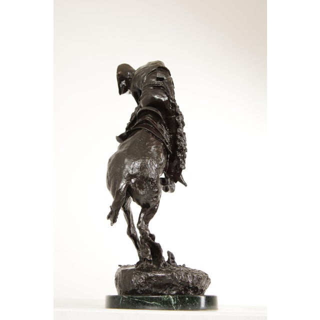 Late 20th Century Rattlesnake Bronze Sculpture by Frederic Remington