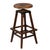 1910s Antique 1910s 30" Tall Industrial Architect's Draftsman Stool - Adjustable Wood & Cast Iron Swivel Seat For Sale - Image 5 of 18