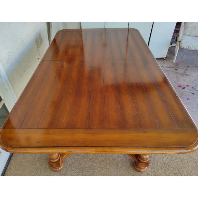 Big 1990s French Barley Twist Style Dining Table For Sale - Image 9 of 13