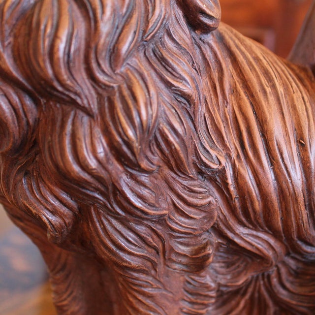 Ceramic Terracotta Dog Sculpture- A King Charles Spaniel For Sale - Image 7 of 16