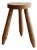 Vintage Tripod Stool in Light Raw Wood, 1970s For Sale