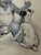Illustration 1940s Original Signed Graphite Illustration of Baby Feeding Small Terrier Puppy, 8.75 × 7.25 In. For Sale - Image 3 of 6