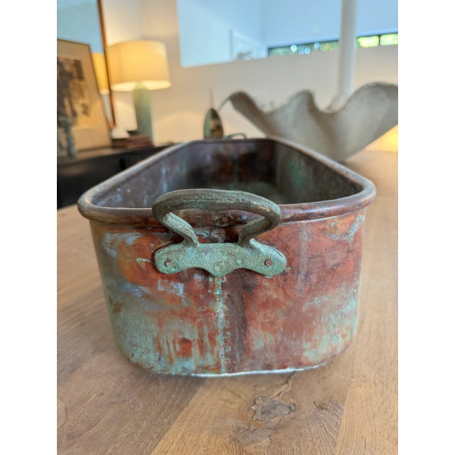 Vintage Indoor / Outdoor Copper Planter For Sale In New York - Image 6 of 12