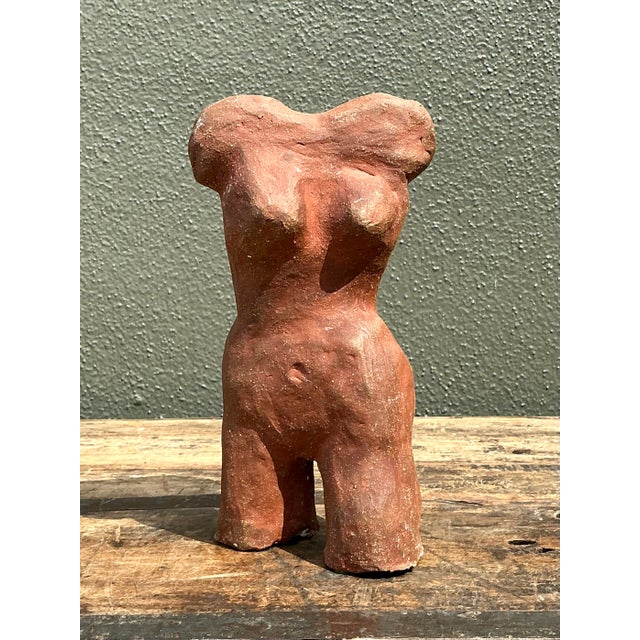 Contemporary Vintage Studio Pottery Abstract Sculpture of Woman For Sale - Image 3 of 12