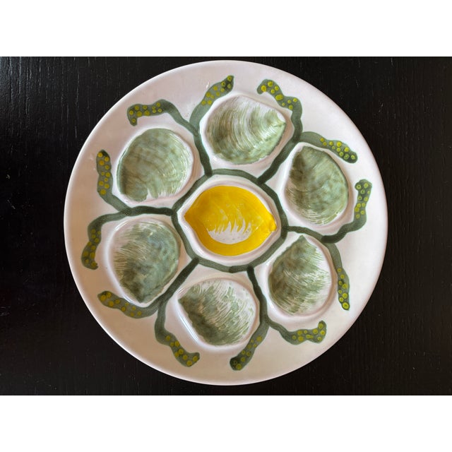 Belon Oyster Plates from Pornic Pottery MBFA, 1950s, Set of 10 For Sale - Image 6 of 12