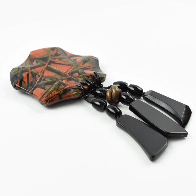 Anne and Frank Vigneri Massive Colorful Resin Brooch For Sale - Image 4 of 8