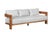 Paradiso Outdoor Solid Teak Wood Sofa - Light Gray Fabric For Sale - Image 11 of 12