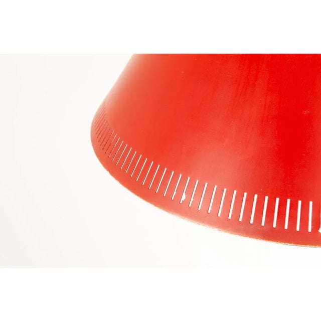 Modernist Danish Red Kegle Pendant Lamp by Bent Karlby for Lyfa, 1960s For Sale - Image 6 of 14