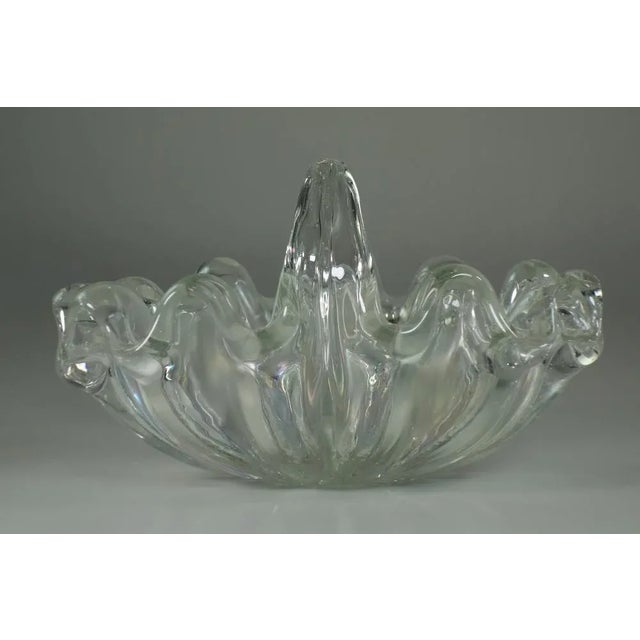 Murano Glass Shell-Shaped Bowl by Ercole Barovier, 1940s For Sale - Image 3 of 8