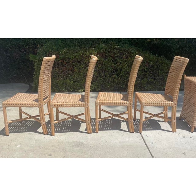 Authentic McGuire Antalya Laced Rawhide Dining Chairs, a Set of 4 For Sale In San Diego - Image 6 of 12