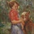 Italian Artist, Girl with a Calf, Mid-20th Century, Oil on Board For Sale - Image 12 of 13