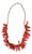 Vintage Natural Red Coral Branch Necklace W/Silver Chain For Sale
