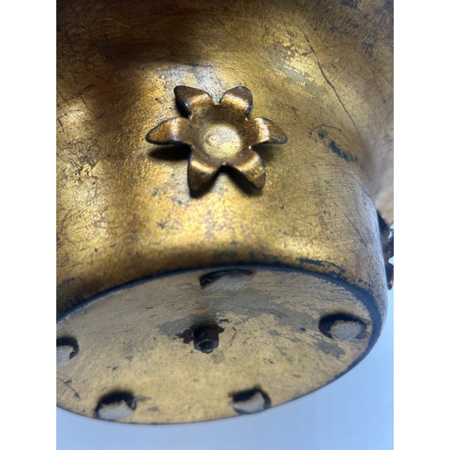 Vintage Italian Tole Floral Arrangement For Sale In Charleston - Image 6 of 7