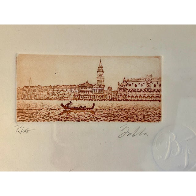Vintage Fabio Baldan Venetian Aquatint Engravings in Gilt Frames - Pair For Sale In Savannah - Image 6 of 11