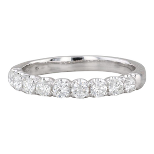 0.61ctw Diamond Wedding Anniversary Band 14k White Gold Stackable Sz 8-8.25 Ring