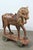 Pair of Monumental Indian Polychrome Carved Wood Horses on Wheels, 19th C. For Sale - Image 12 of 17