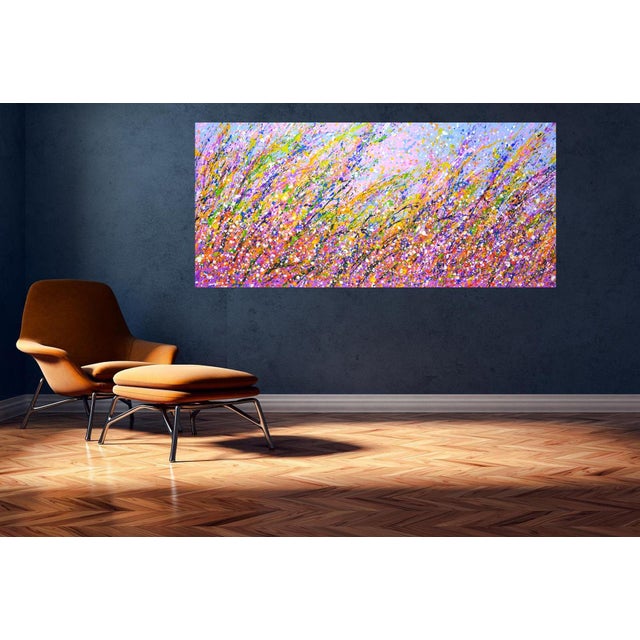 Pink Evening. Summer.Modern Original Painting. For Sale - Image 9 of 12