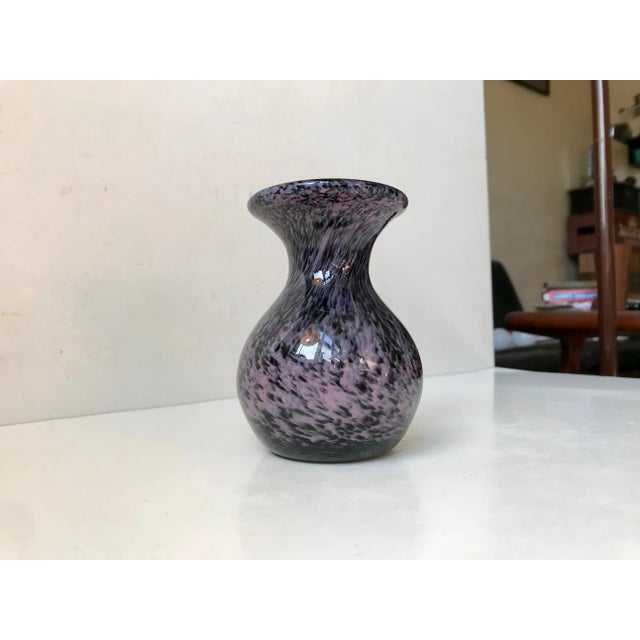 Vintage Black and Purple Spatter Murano Glass Vase from Murano, 1960s For Sale - Image 10 of 10