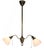Metal Early Electric Brass Two Arm Chandelier Made in Usa Circa 1900/20's For Sale - Image 7 of 11