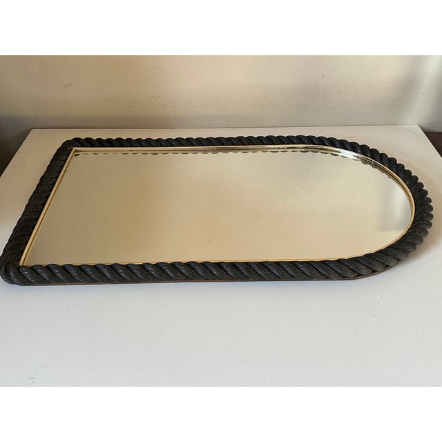 Black Rope Mirror, 1960s For Sale - Image 6 of 16