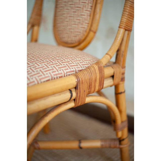 Vintage Italian Bamboo Chairs, 1980s, Set of 8 For Sale - Image 9 of 14