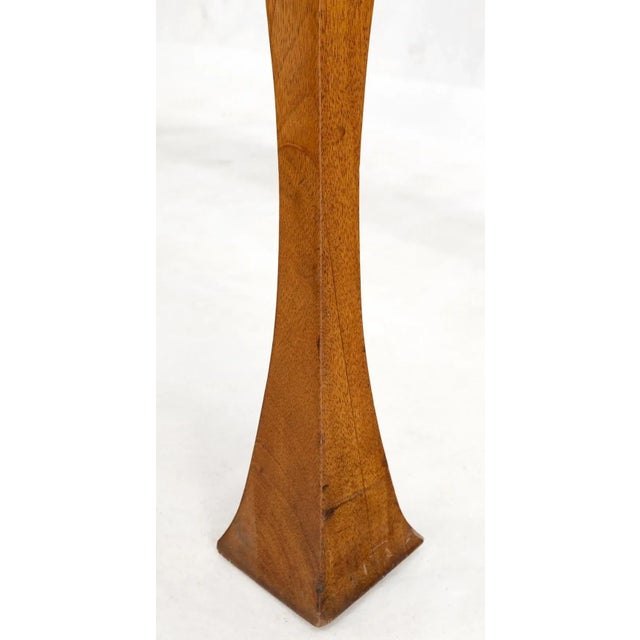 Art Nouveau Solid Carved Teak Unusual Rectangle Coffee Table Thick Glass Top For Sale - Image 10 of 13