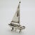 Vintage Italian Handmade Genuine Silver Sailing Ship Figurine, 1980s For Sale - Image 3 of 9