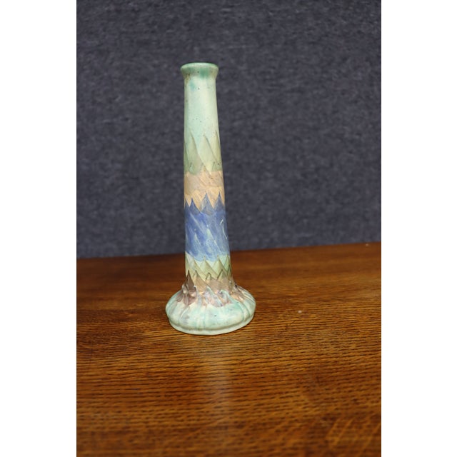 1920s Antique Peters & Reed Landsun Art Pottery Vase, Attributed For Sale - Image 5 of 10