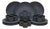 Late 20th Century Wedgwood Black Basalt China Dinner Plates Tea Coffee Cups Saucers - 39pc For Sale