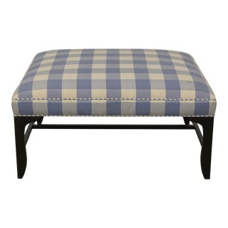 Baker Modern Design Upholstered Ottoman For Sale