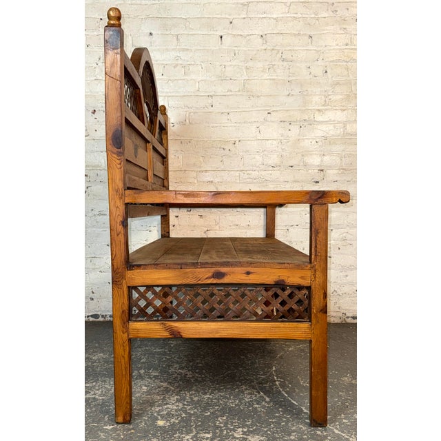 Spanish Mid 20th Century Large Spanish Colonial Style Bench For Sale - Image 3 of 11