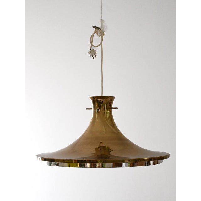Vintage Golden Pendant Lamp, 1960s For Sale - Image 4 of 8