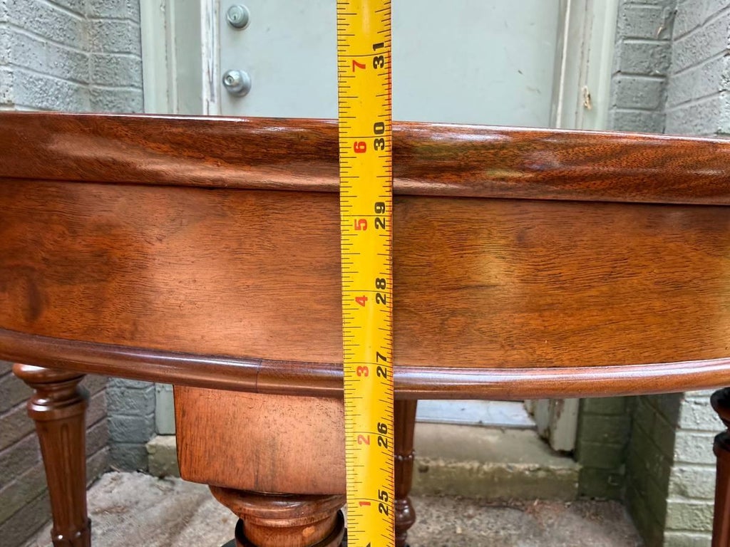 Antique Louis Philippe Style Flip Top /Folding Top Demi Lune