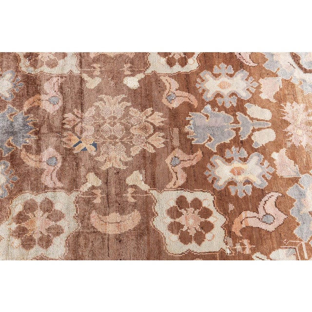 Vintage Turkish Oushak Rug with Floral Medallion Design Doris Leslie Blau For Sale - Image 4 of 9