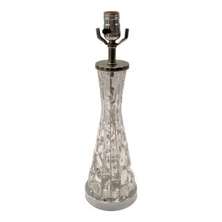 Vintage Orrefors Crystal Table Lamp - By Carl Fagerlund For Sale