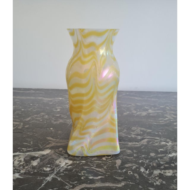 Art Nouveau Austria Phaenomen Genre 6893 Candia Iridescent Vase by Johann Loetz Witwe for Loetz, Bohemia, 1890s For Sale - Image 3 of 5