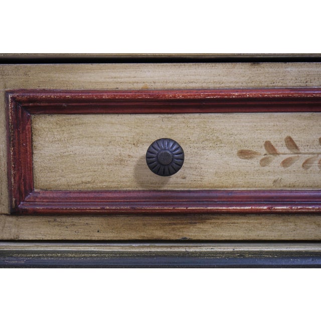 Habersham Style Hand Painted Armoire Tv Unit For Sale - Image 11 of 16