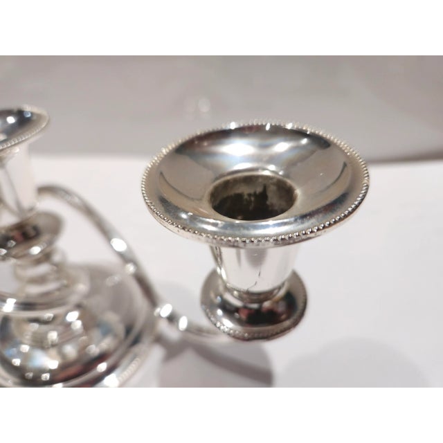 Vintage 1980s Zinc Plated Candelaria For Sale - Image 4 of 9