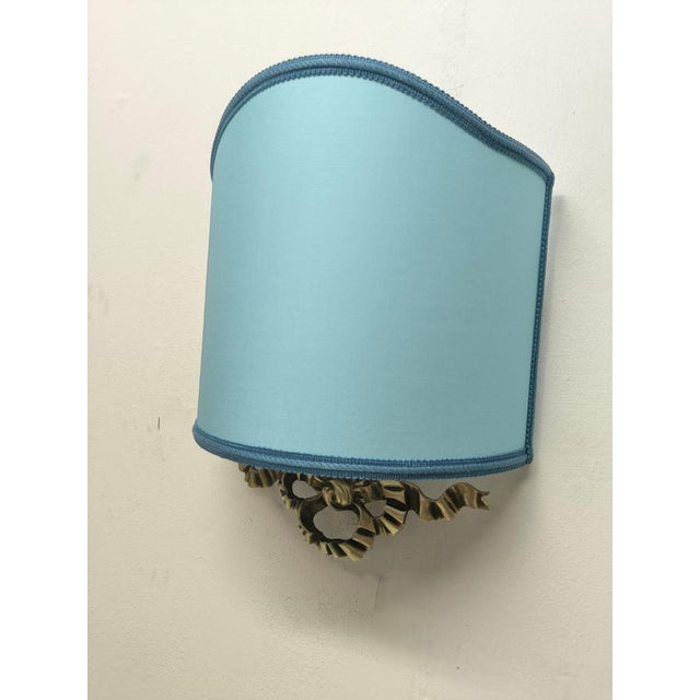 1950s Lampshade with Cast Bow Decoration, 1950s For Sale - Image 5 of 7