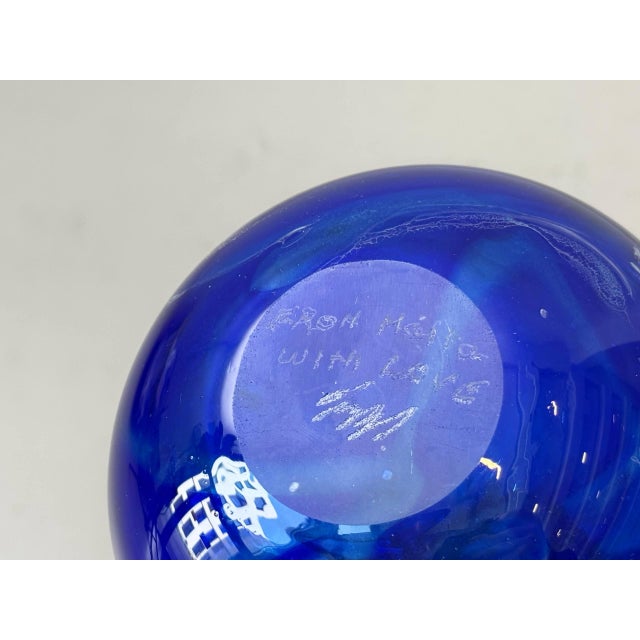 Sculptural Glass Vase from Mdina / Mtarfa Glassblowers Malta, 1970s For Sale - Image 9 of 10