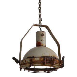 Vintage Industrial Pendant Light, C. 1950 For Sale