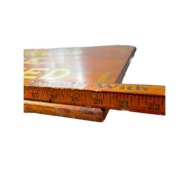 1980s Hand-Lettered “Please Be Seated” Solid Wood Sign, 20" For Sale In Jacksonville, FL - Image 6 of 9